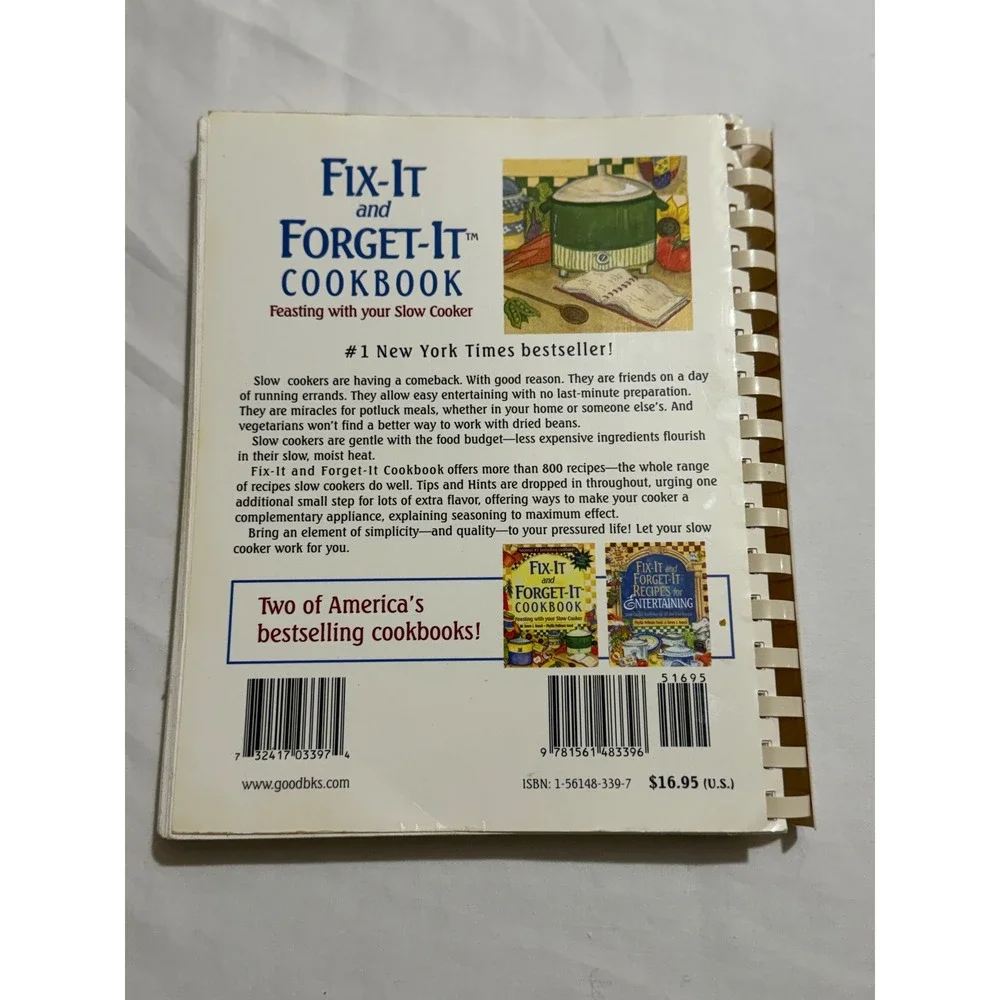 Fix-It and Forget-It Cookbook Slow Cooker Recipes Ranck Good Spiral Bound